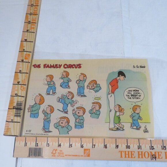 Family Circus LAMINATED June 25th, 2000  “AND NOW YOU KNOW…THE REST OF THE STORY - Picture 1 of 4